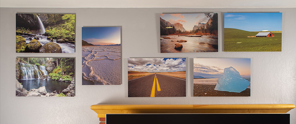 A wall display of John A. Vink images.